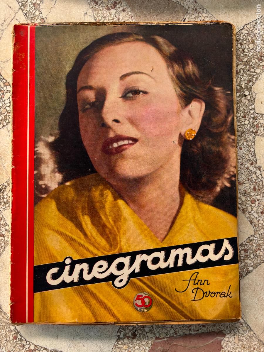Cine: CINEGRAMAS N&ordm; 21 A&Ntilde;O 1935. ANN DVORAK EN PORTADA. LINA YEGROS Y ANTONIO PORTAGO .JOSE GASPAR.