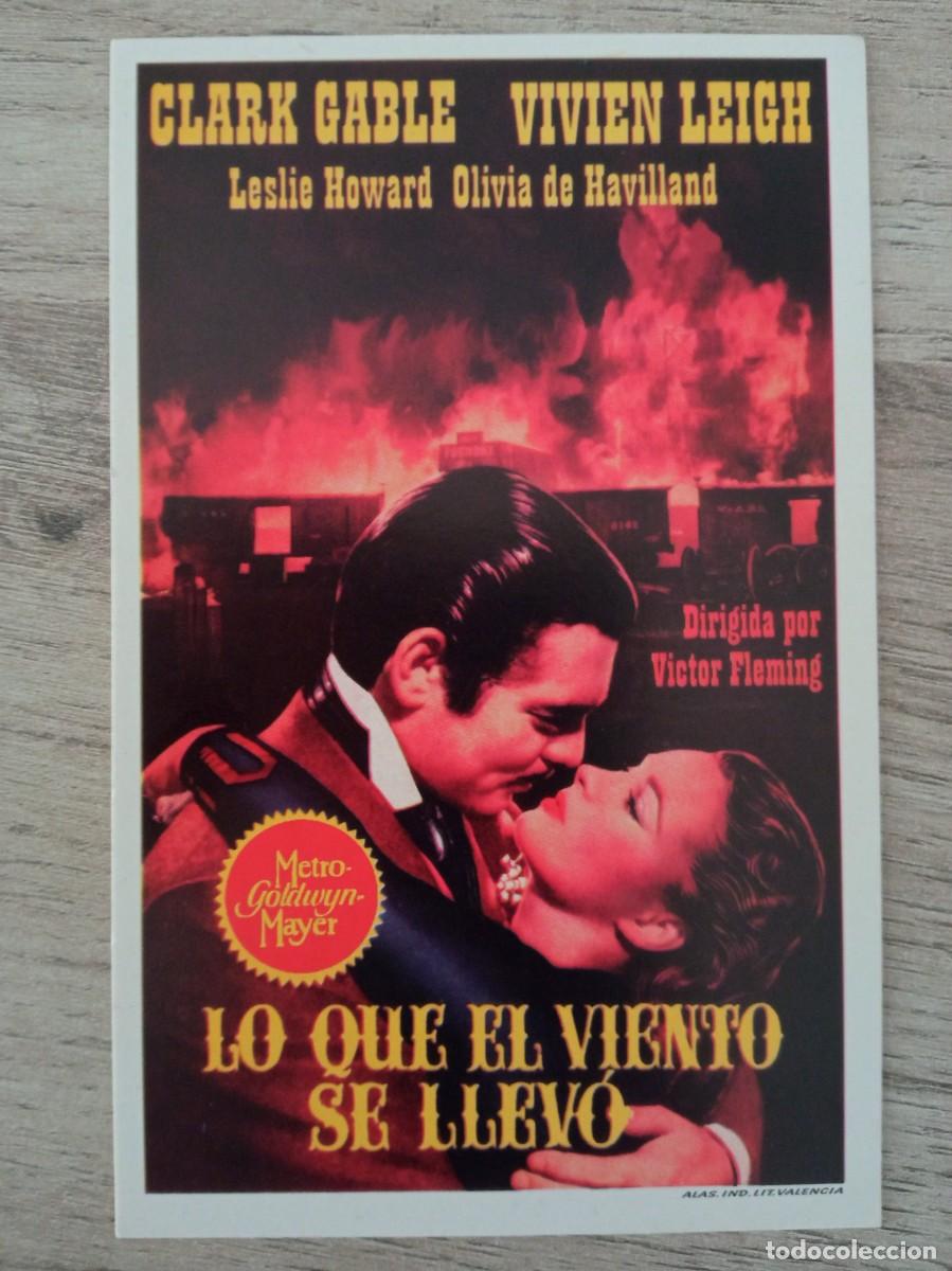 Cine: LO QUE EL VIENTO SE LLEV&Oacute;, CLARK GABLE, REPRODUCCION O FACSIMIL ACARTONADO DE LOS A&Ntilde;OS 80