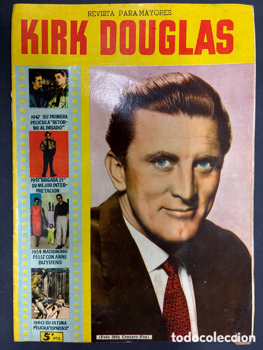 Cine: REVISTA CINECOLOR BIOGRAFIA KIRK DOUGLAS CONTIENE FOTOS