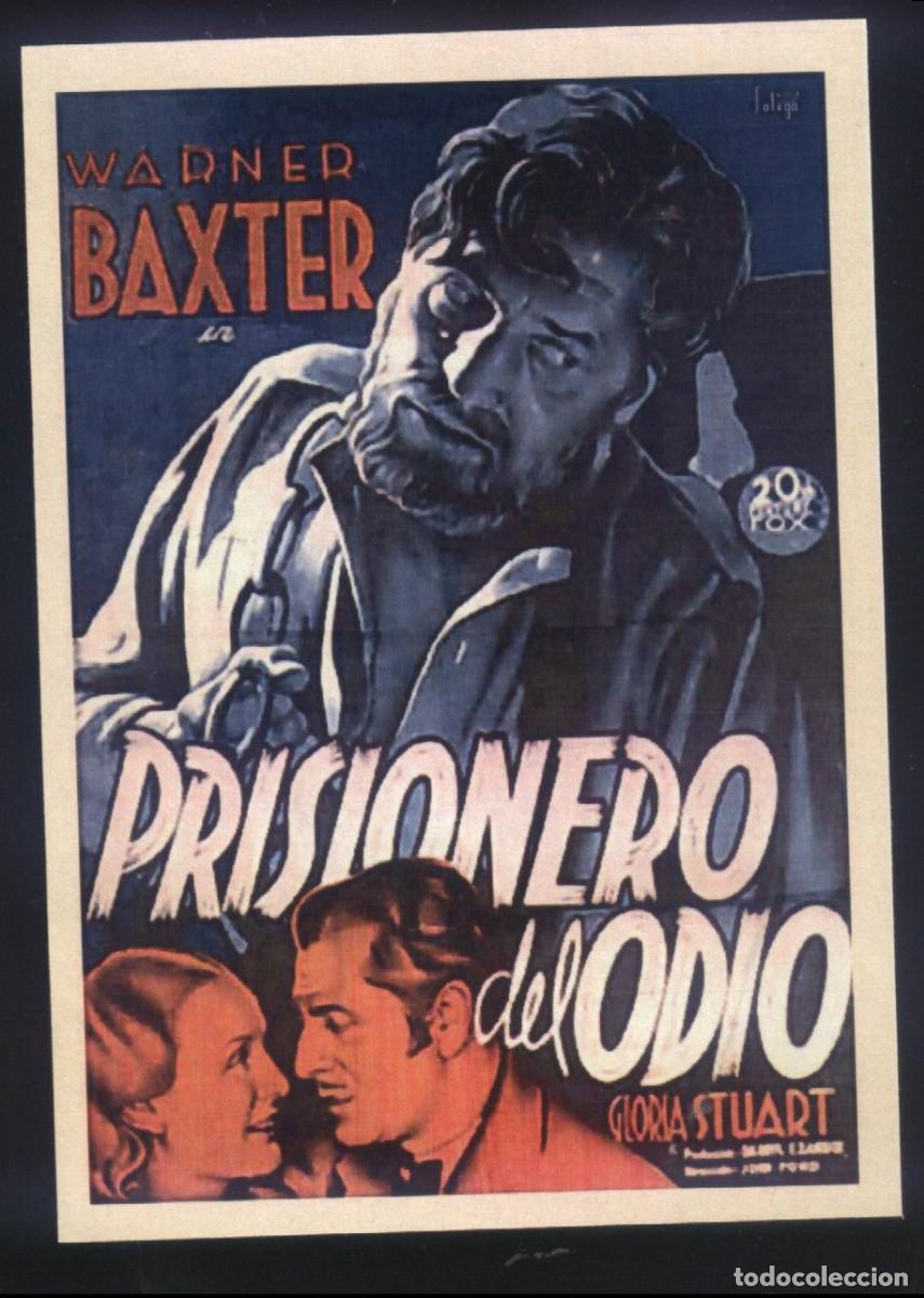 Cine: Q-07571- PRISIONERO DEL ODIO (SOLIG&Oacute;) (The Prisoner of Shark Island) WARNER BAXTER