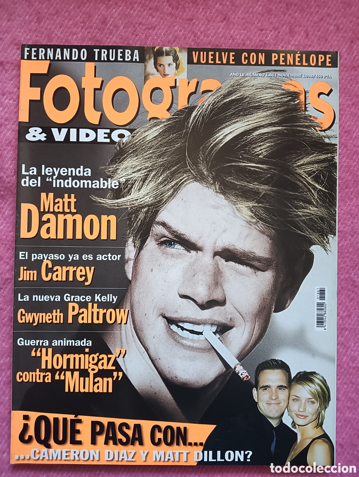 Cine: Magazine FOTOGRAMAS 1861 - Matt Damon / Cameron Diaz / Matt Dillon / Jim Carrey / Gwyneth Paltrow