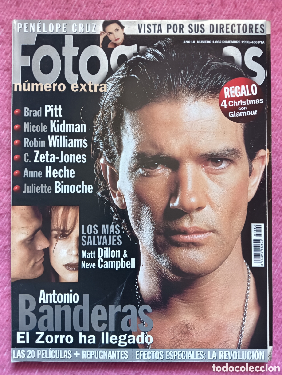 Cine: Magazine FOTOGRAMAS 1862 - Antonio Banderas / Brad Pitt /Matt Dillon / Robin Williams /Neve Campbell