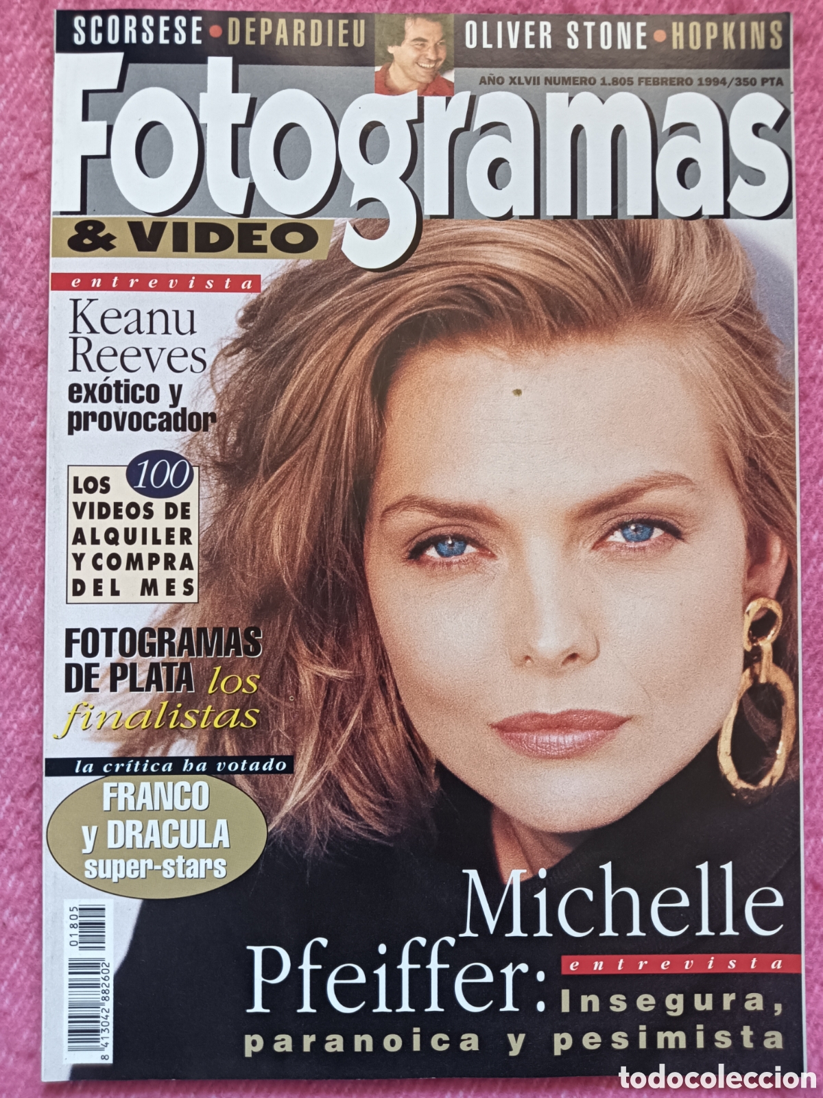 Cine: Magazine FOTOGRAMAS 1805 - Michelle Pfeiffer / Keanu Reeves / Anthony Hopkins / Martin Scorsese