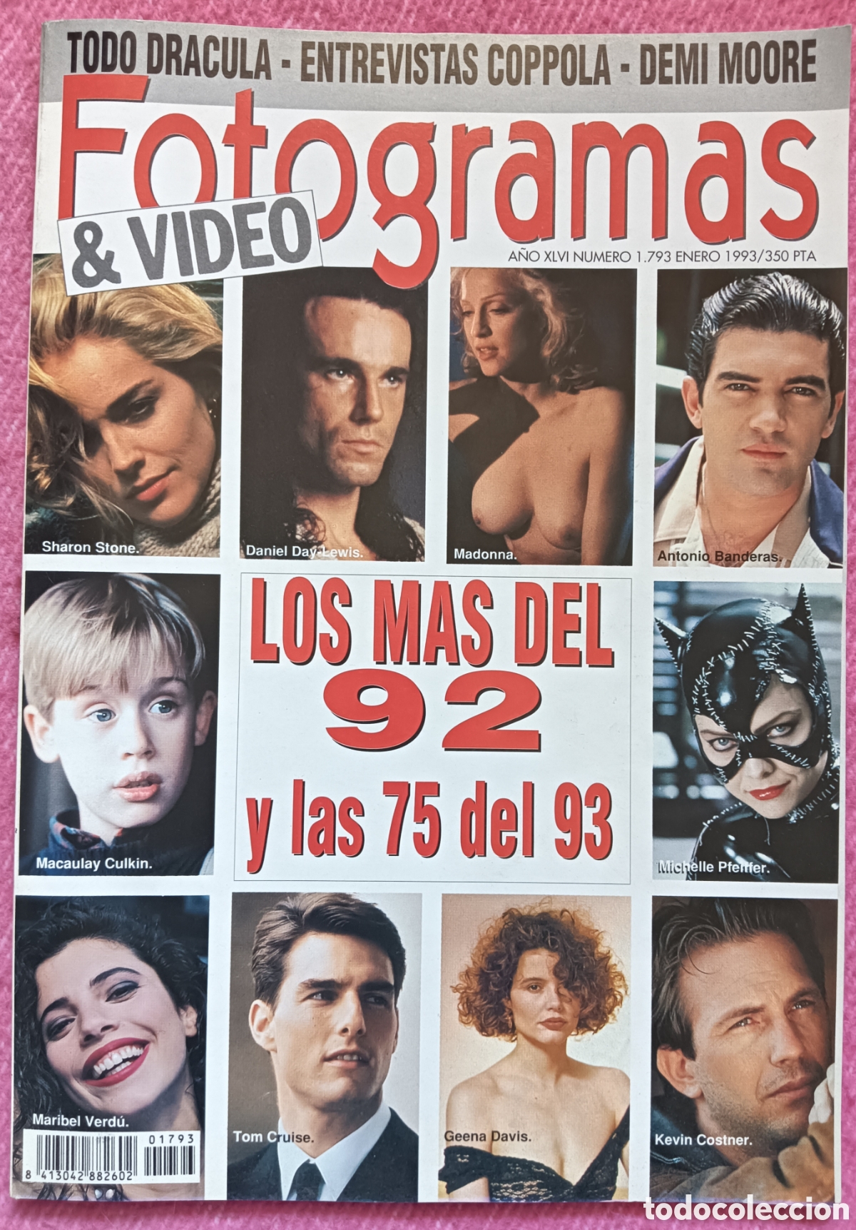 Cine: Magazine FOTOGRAMAS 1793 - Demi Moore / Sharon Stone / Tom Cruise / Madonna / Kevin Costner