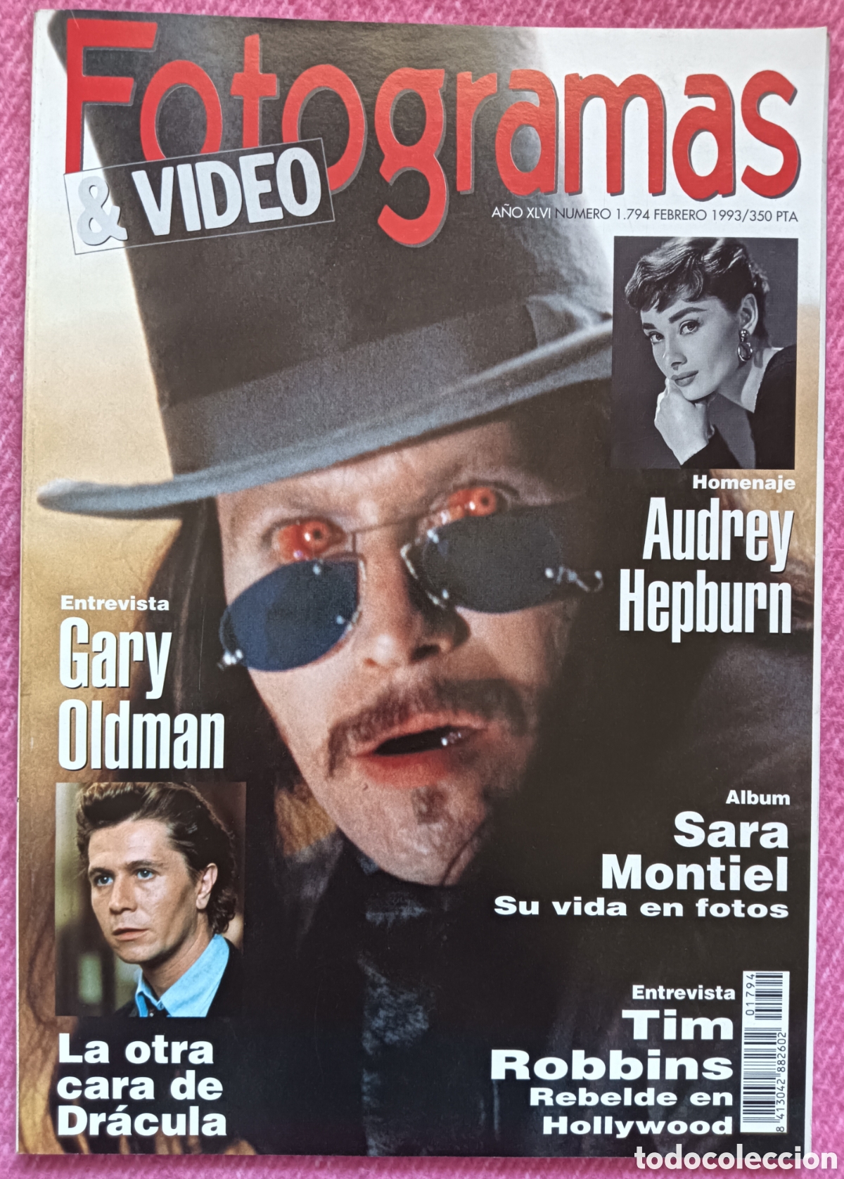 Cine: Magazine FOTOGRAMAS 1794 - Tim Robbins / Gary Oldman / Audrey Hepburn / Sara Montiel / Hal Hartley