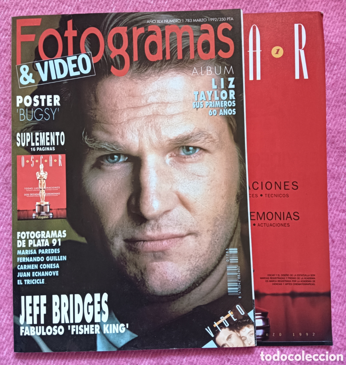 Cine: Magazine FOTOGRAMAS 1783 + Extra - Jeff Bridges / Elizabeth Taylor / Luke Perry / Jason Priestley