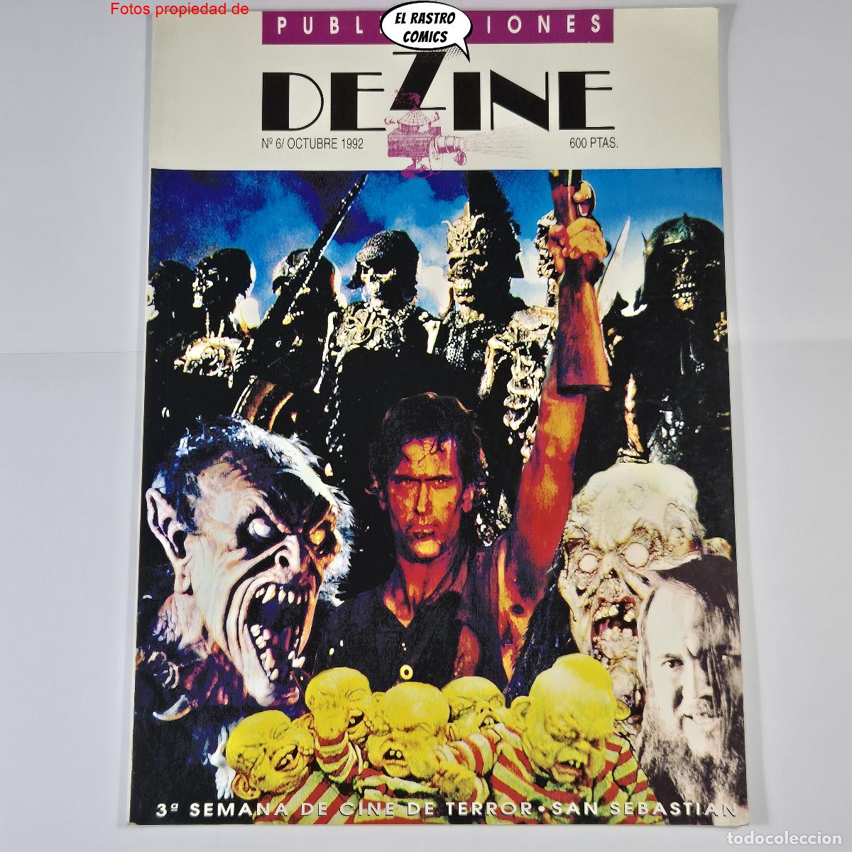 Cine: Publicaciones Dezine n&ordm; 6, especial terror, fanzine, fantasia, ciencia ficci&oacute;n, 1992, cine, revista