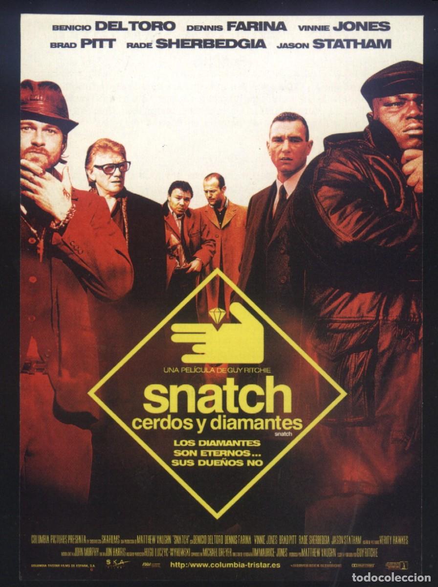 Cine: Q-12011- Snatch. Cerdos y diamantes (FICHA T&Eacute;CNICA) Brad Pitt - Jason Statham - Stephen Graham