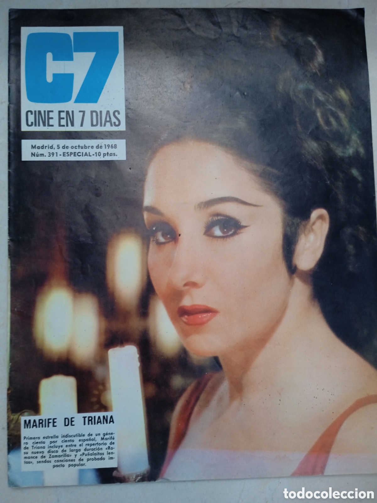 Cine: Cine en 7 d&iacute;as n&deg;391 portada Marif&eacute; de Triana Sidney Rome