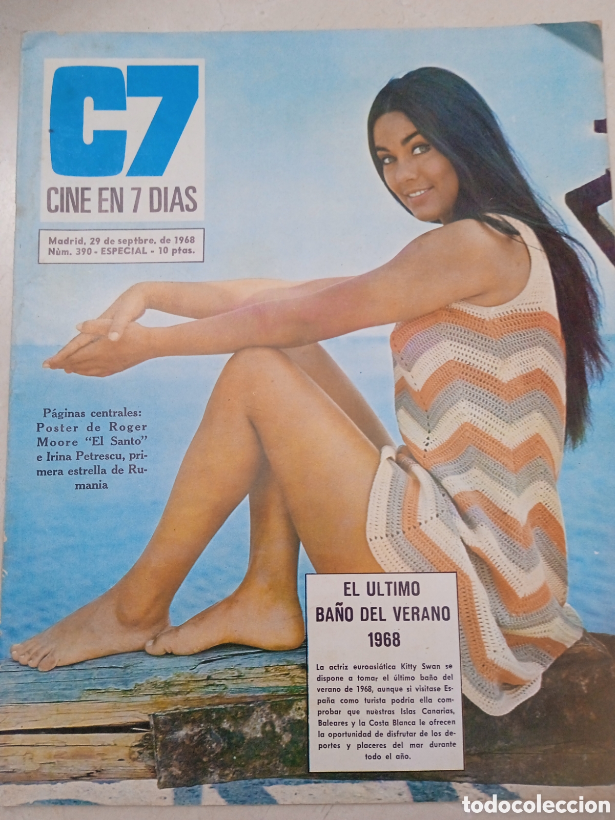 Cine: Cine en 7 d&iacute;as n&deg;390 Kitty Swan Roger Moore El Santo Caroline Munro