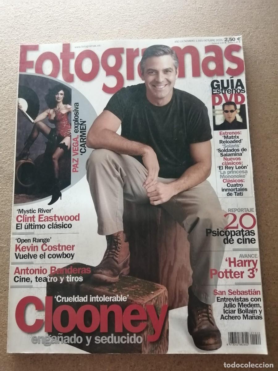 Cine: FOTOGRAMAS (NUMERO 1920) GEORGE CLOONEY - CLINT EASTWOOD - KEVIN COSTNER - ANTONIO BANDERAS -...
