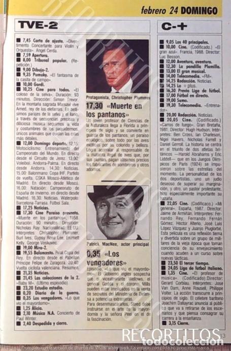 Cine: LOS VENGADORES DIANA RIGG PATRICK MACNEE christopher plummer escandalo en la maria frank sinatra