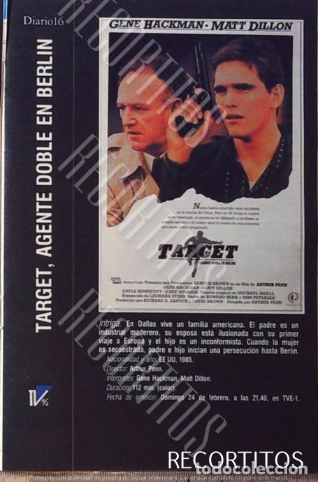 Cine: target gene hackaman matt dillon angela lansbury jessica fletcher se ha escrito un crimen douglas