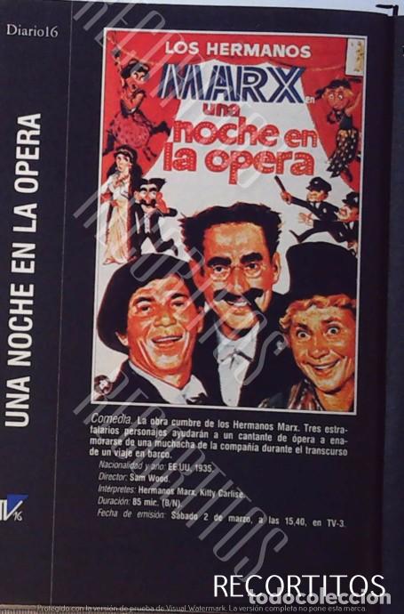 Cine: los hermanos marx una noche en la opera