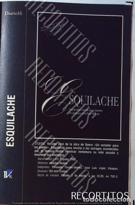 Cine: ESQUILACHE FERNANDO FERNAN GOMEZ ADOLFO MARSILLACH AMPARO RIVELLES locos por la tele jean pierre aum