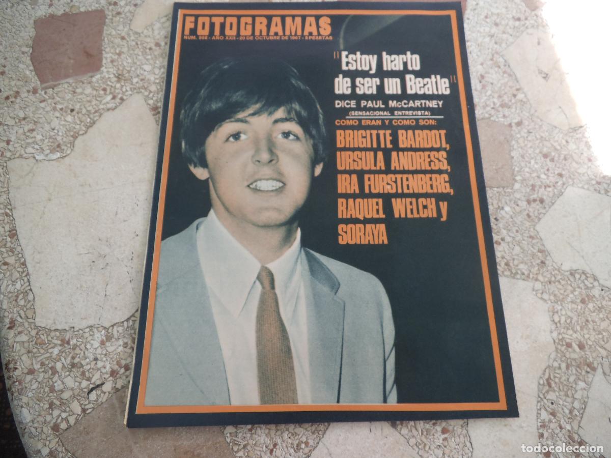Cine: fotogramas n&ordm; 992, 1967, portada y reportage paul mccartney, elsa baeza, como eran y como son