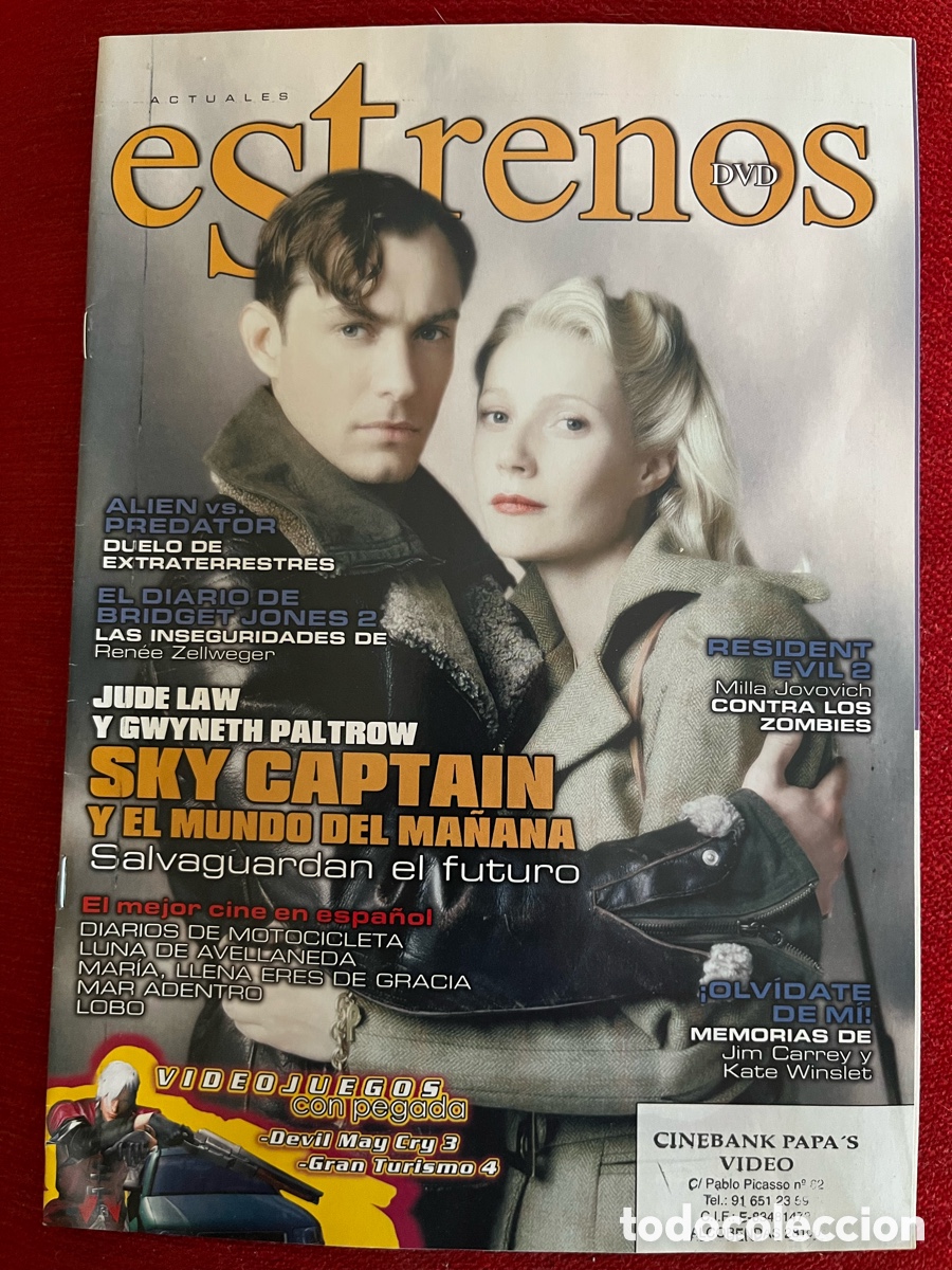 Cin&eacute;ma: REVISTA CINE ACTUALES ESTRENOS DVD 72 MARZO 2005 SKY CAPTAIN JIM CARREY KATE WINSLET RESIDENTE EVIL