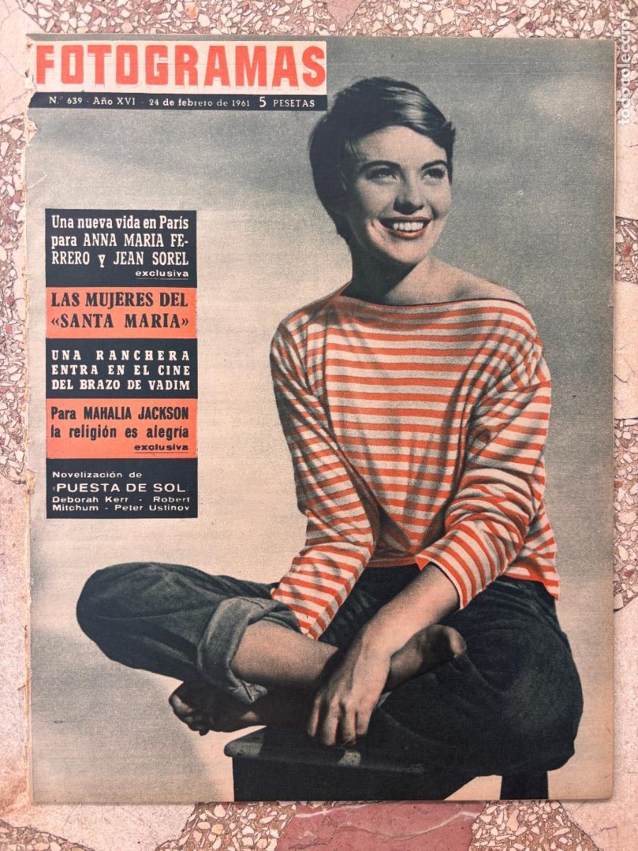 Cine: FOTOGRAMAS N&ordm; 639 A&Ntilde;O 1961. ANNA MAR&Iacute;A FERRERO Y JEAN SOREL. MAHALIA JACKSON. DEBORAH KERR.