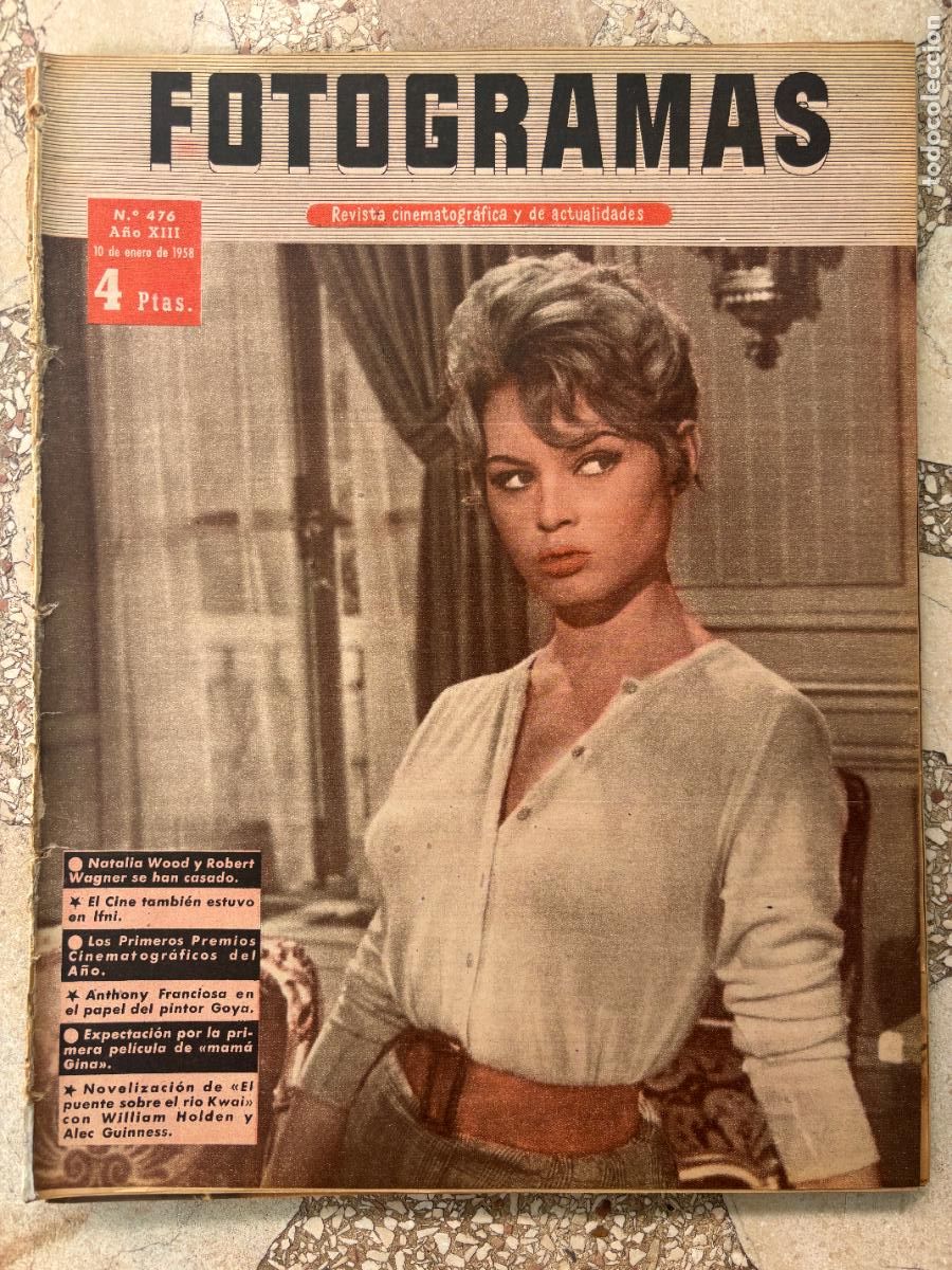 Cine: FOTOGRAMAS N&ordm; 476 A&Ntilde;O 1958. NATHALIE WOOD Y ROBERT WAGNER. ANTHONY FRANCIOSA. WILLIAM HOLDEN.