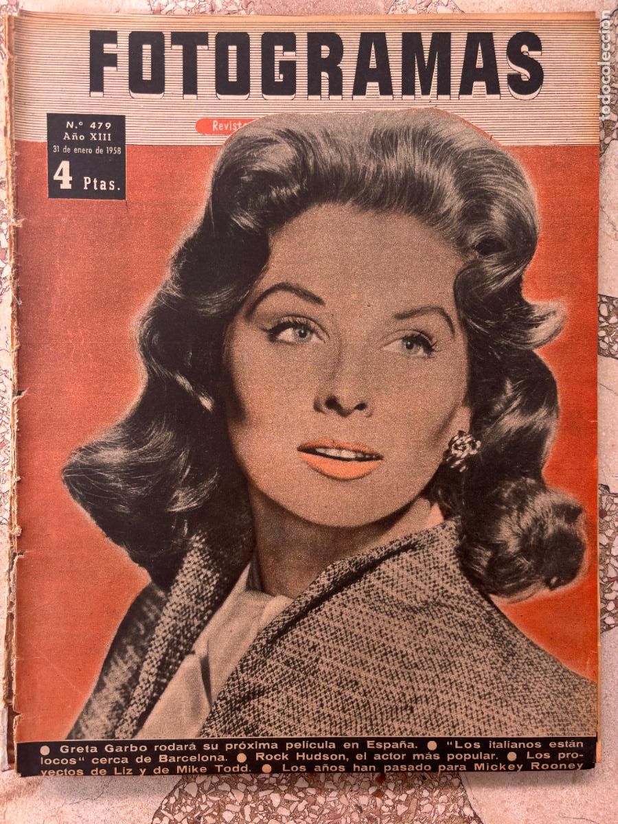 Cine: FOTOGRAMAS N&ordm; 479 A&Ntilde;O 1958. GRETA GARBO. ROCK HUDSON. DON MURRAY. SHEILAH GRAHAM.