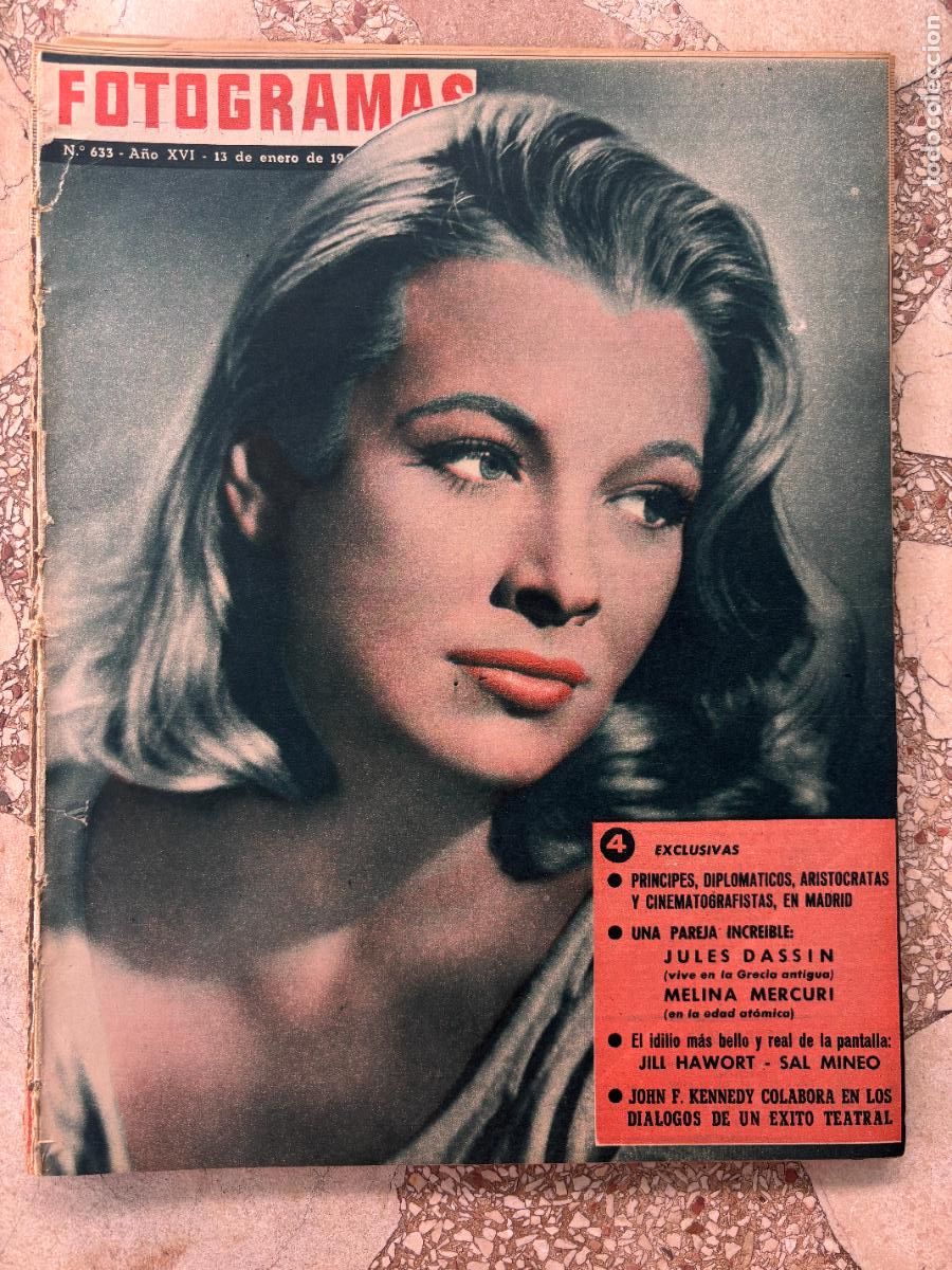 Cine: FOTOGRAMAS N&ordm; 633 a&ntilde;o 1961. JULES DASSIN Y MELINA MERCURI. JILL HAWORT. SAL MINEO.