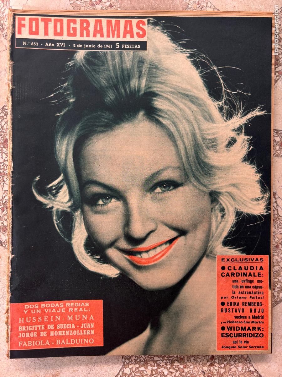 Cine: FOTOGRAMAS N&ordm; 653 A&Ntilde;O 1961. CLAUDIA CARDINALE. BRIGITTE DE SUECIA. JUAN JORGE DE HOHENZOLLERN.