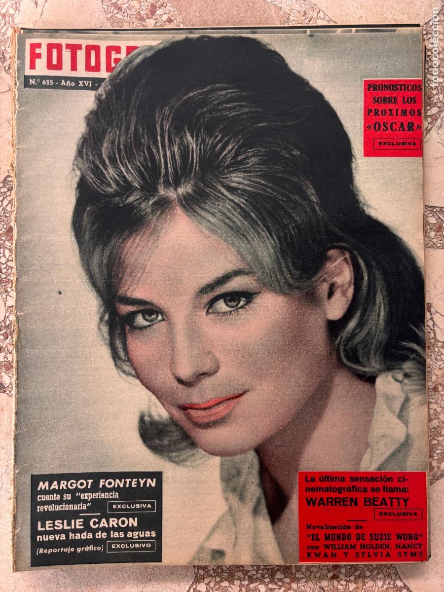 Cine: FOTOGRAMAS N&ordm; 635 A&Ntilde;O 1961. WARREN BEATTY. MARGOT FONTEYN. LESLIE CARON. SUZIE WONG.