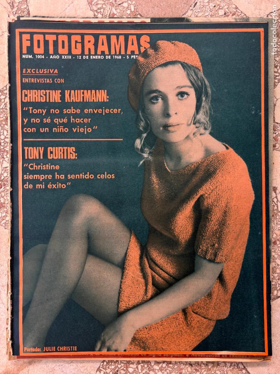 Cine: FOTOGRAMAS N&ordm; 1004 a&ntilde;o 1968. JULIE CHRISTIE EN PORTADA. TONY CURTIS. CHRISTINE KAUFMANN.