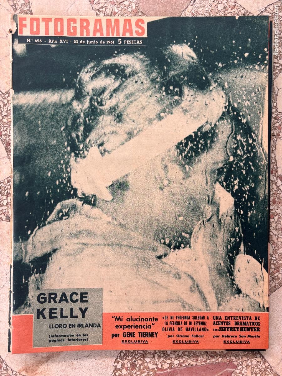 Cine: FOTOGRAMAS N&ordm; 656 A&Ntilde;O 1961. GRACE KELLY. GENE TIERNEY. OLIVIA DE HAVILLAND. JEFFREY HUNTER.