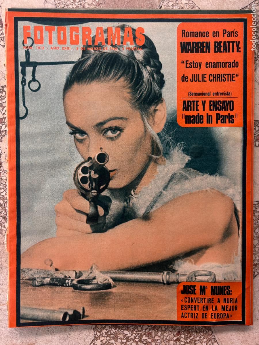 Cine: FOTOGRAMAS N&ordm; 1012 a&ntilde;o 1968. GENEVIEVE GRAD EN PORTADA. WARREN BEATTY. JOSE M&ordf; NUNES.