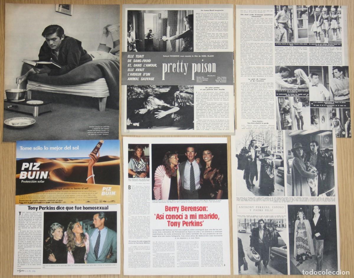 Cine: ANTHONY TONY PERKINS lote de prensa europe magazine clippings 1950s/1980s photos cinema actor Psycho