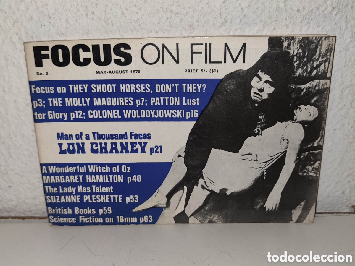 Cine: Libro - Focus on film 3 - 1970 - Lon Chaney - Patton - Importacion