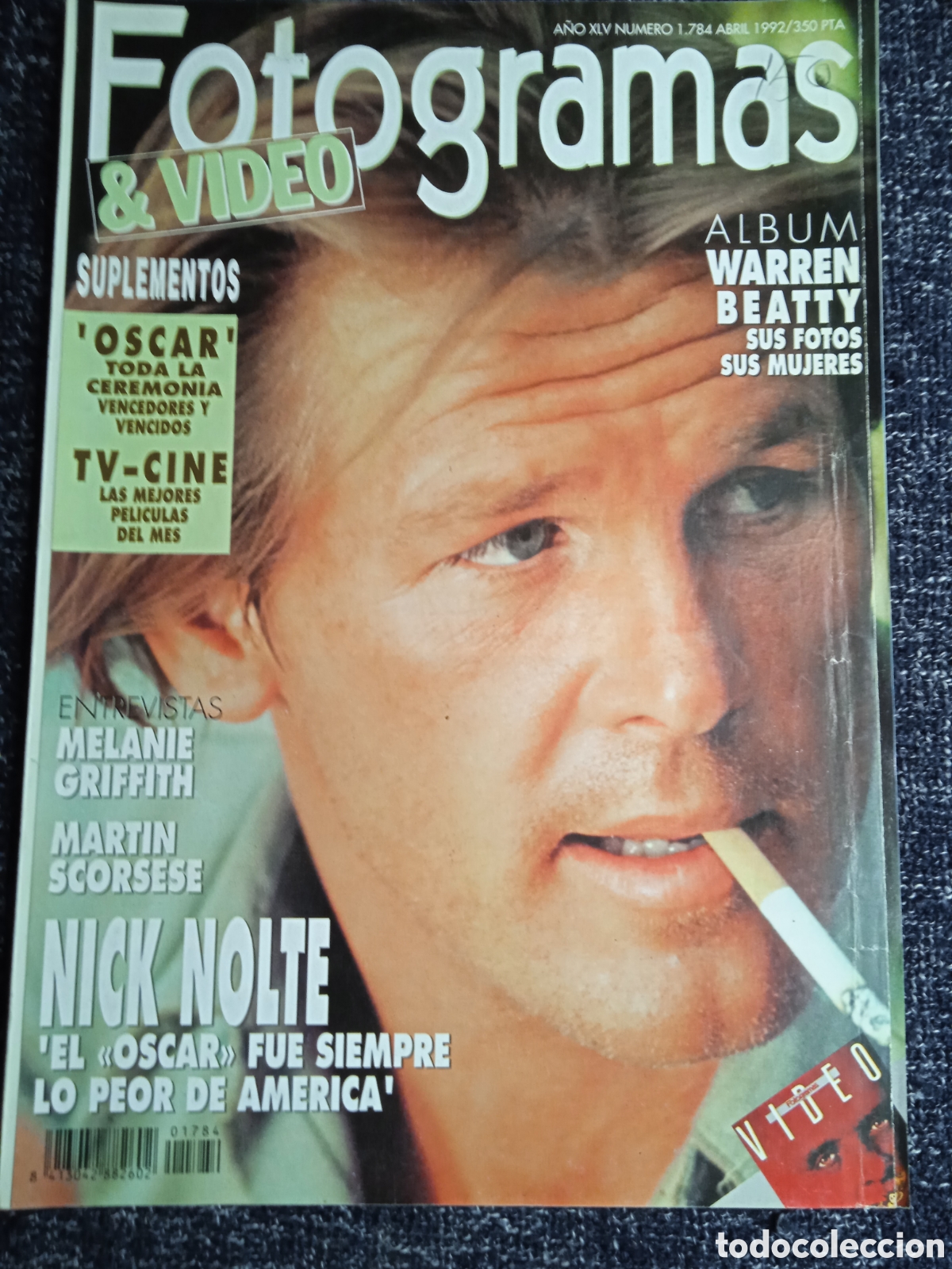 Cine: FOTOGRAMAS N&ordm; 1784 ABRIL 1992 RICHARD GERE, MELANIE GRIFFTH, MARTIN SCORSESE.