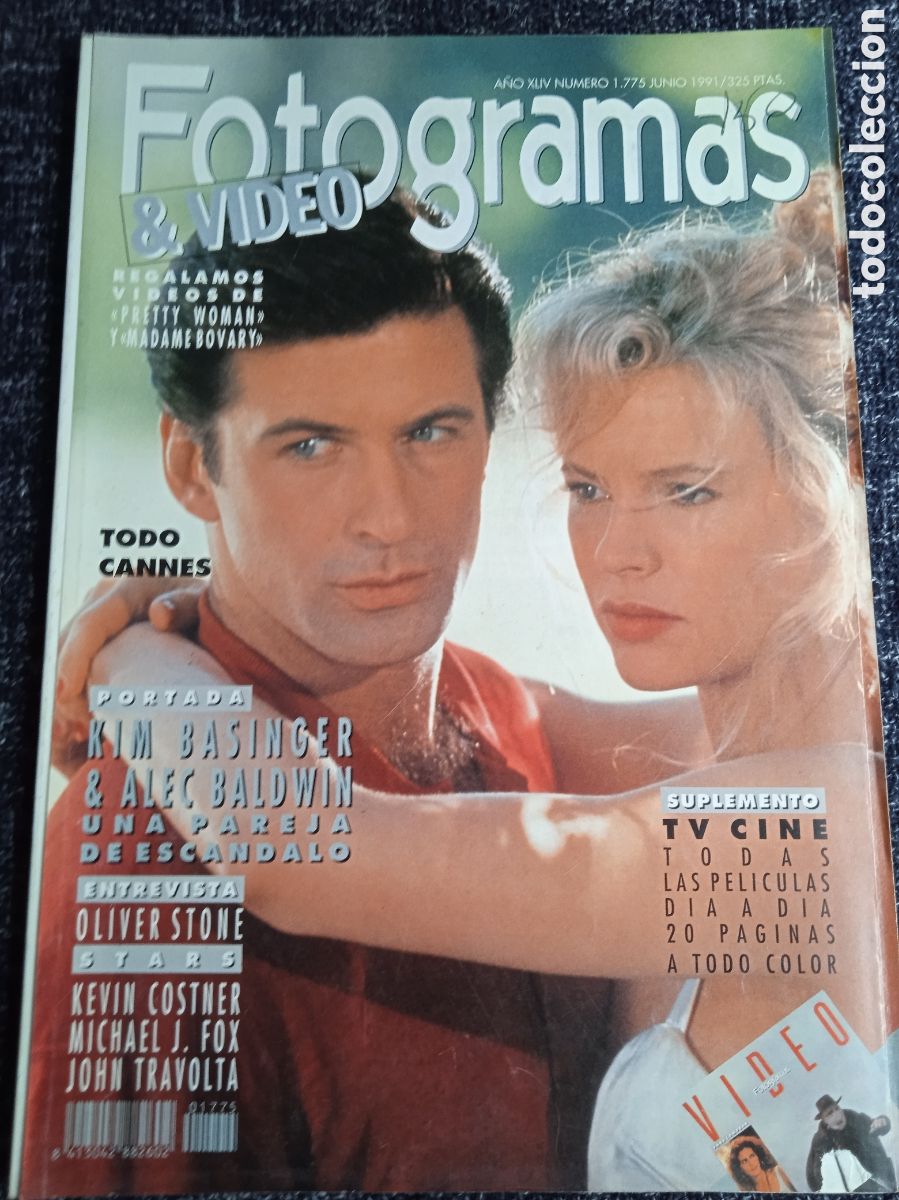 Cine: FOTOGRAMAS N&ordm; 1775 - JUNIO 1991 - KIM BASINGER, ALEC BALDWIN, OLIVER STONE