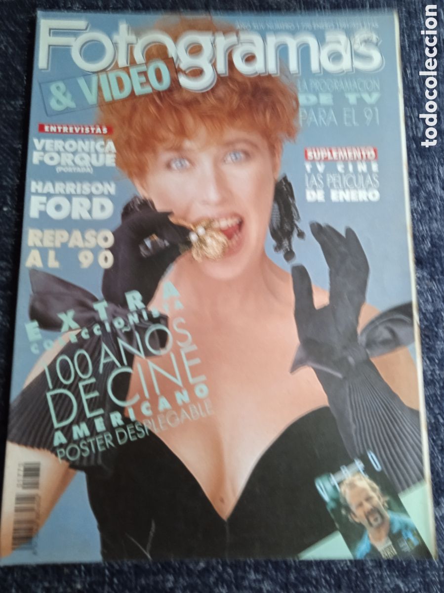Cine: FOTOGRAMAS N&ordm; 1770 ENERO 1991 VERONICA FORQUE HARRISON FORD CARRIE FISHER TWIN PEAKS CARMEN MAURA