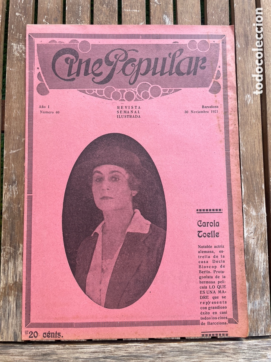 Cinema: Cine Popular. 30 de noviembre de 1921. N&uacute;mero 40.