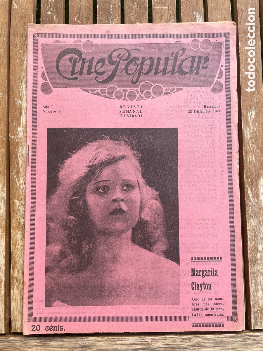 Kino: Cine Popular. 28 de diciembre de 1921. N&uacute;mero 44. Margarita Clayton.