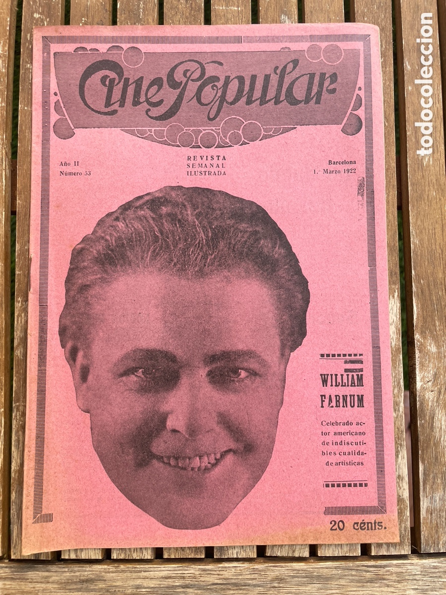 Cinema: Cine Popular. 1 de marzo de 1922. N&uacute;mero 53. William Farnum