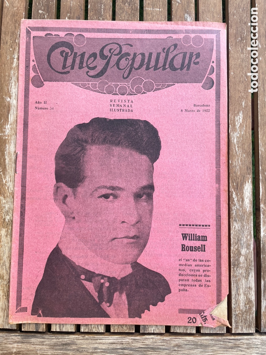 Cinema: Cine Popular. 8 de marzo de 1922. N&uacute;mero 54.