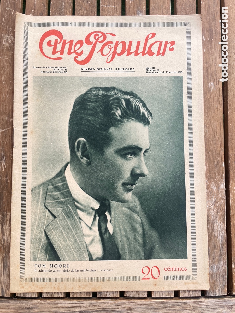 Cine: Cine Popular. 17 de enero de 1923. N&uacute;mero 99. Tom Moore.