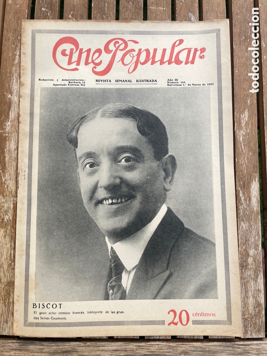 Cinema: Cine Popular. 1 de marzo de 1923. N&uacute;mero 105. Biscot.