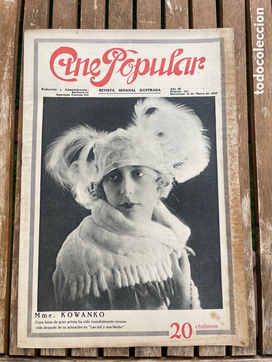 Cinema: Cine Popular. 15 de marzo de 1923. N&uacute;mero 107.