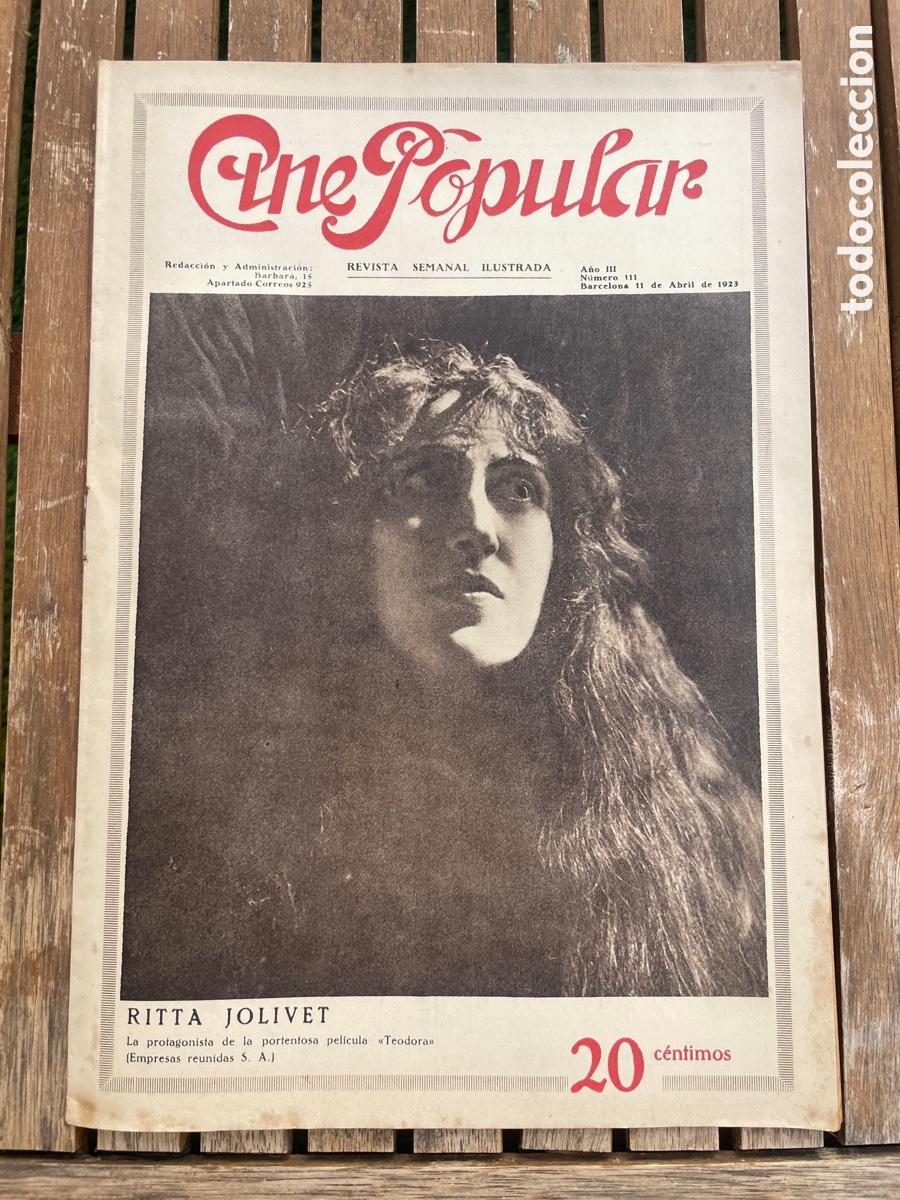 Kino: Cines Popular. 11 de abril de 1923. N&uacute;mero 111. Ritta Jolivet.