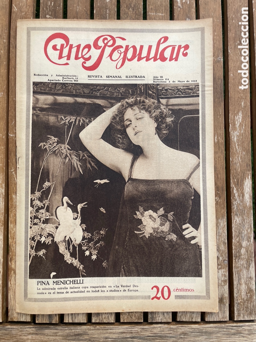 Cinema: Cine Popular. 2 de mayo de 1923. N&uacute;mero 114. Pina Menichelli.