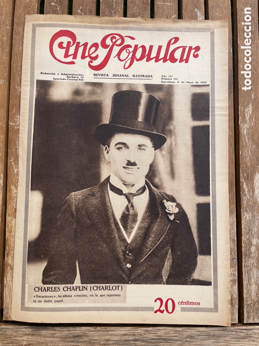 Cinema: Cine Popular. 9 de mayo de 1923. N&uacute;mero 115. Charles Chaplin.