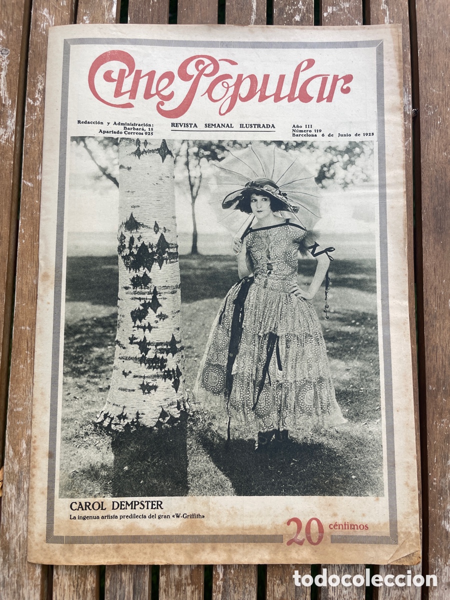 Kino: Cine Popular. 6 de junio de 1923. N&uacute;mero 119. Carol Dempster.