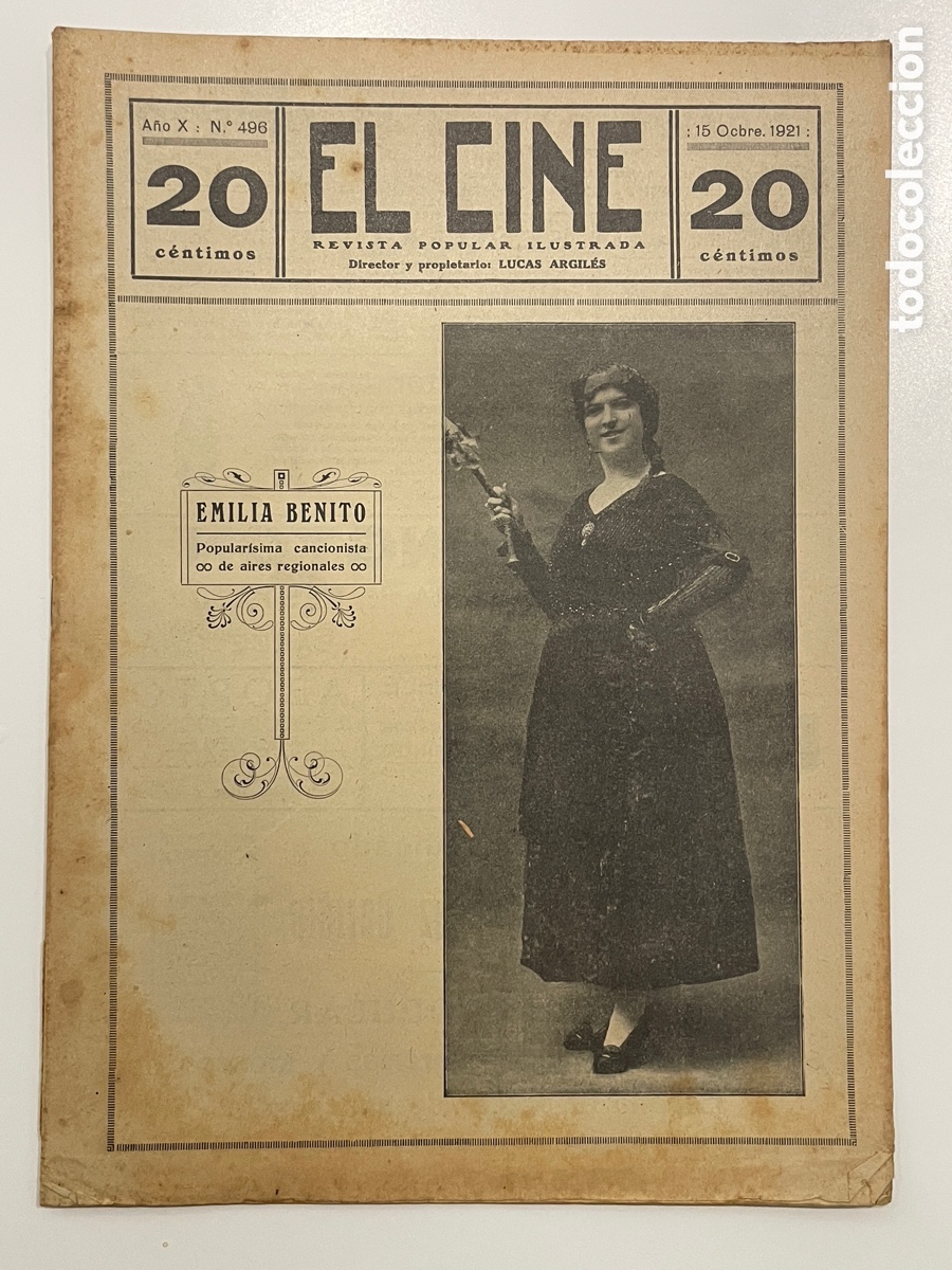 Kino: El cine. Revista popular ilustrada. 15 de octubre de 1921. N&uacute;mero 496.