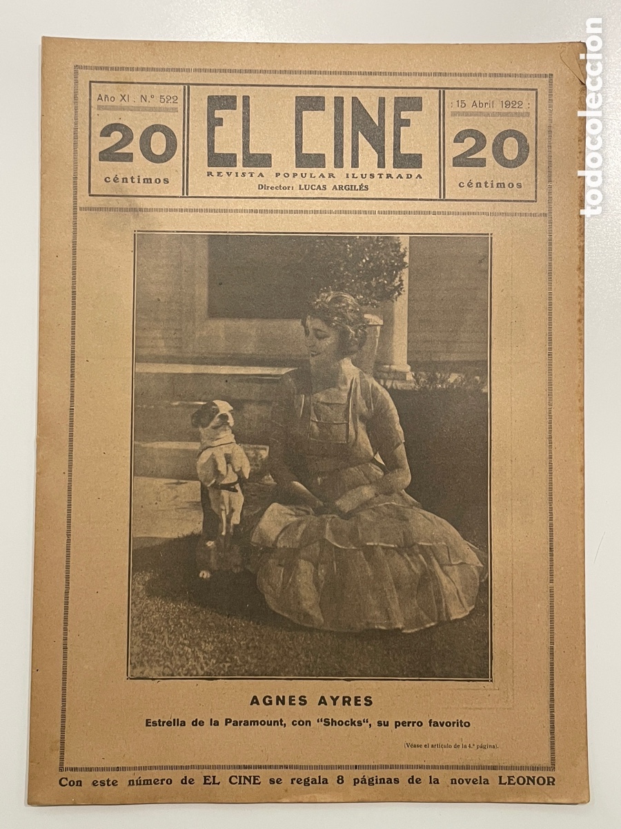 Cinema: El cine. Revista popular ilustrada. 15 de abril de 1922. N&uacute;mero 522.