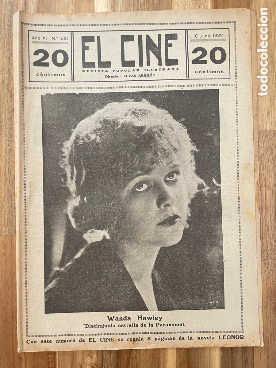Cinema: El cine. Revista popular, ilustrada. 10 de junio de 1922. N&uacute;mero 530.