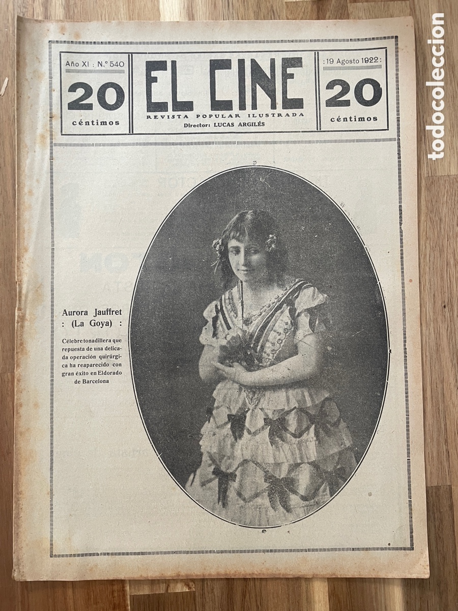 Kino: El cine. Revista popular ilustrada. 19 de agosto de 1922. N&uacute;mero 540.